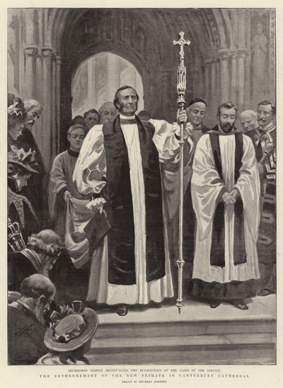 Die Inthronisation des neuen Primas in der Kathedrale von Canterbury von Herbert Johnson