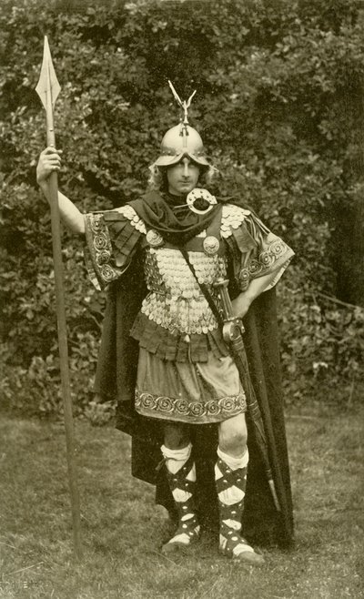 Darstellung von König Artus im Kostüm eines britischen Häuptlings, 6. Jahrhundert n. Chr., 1924 von Herbert Norris