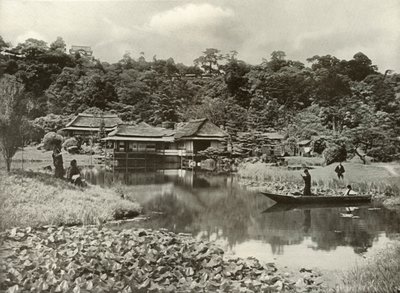 Das Ha-Kei-Tei Gasthaus und Garten in Hikone, 1910 von Herbert Ponting
