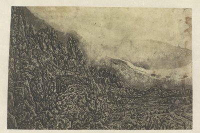 Felsige Landschaft mit Straße und Fluss von Hercules Segers