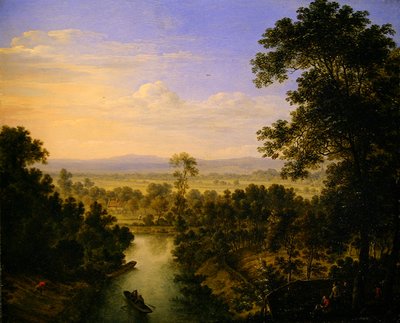 Panorama-Landschaft mit Fluss von Herman the Younger Saftleven