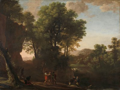 Landschaft mit der Taufe des Eunuchen von Herman van Swanevelt