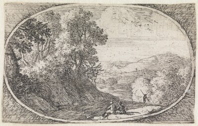 Landschaft (Nr. 5 aus der Serie: variae campestrum fantasiae) von Herman van Swanevelt