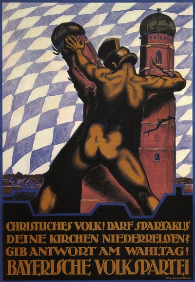 Christen! Soll Spartacus eure Kirchen niederreißen, 1919 von Hermann Keimel