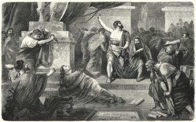 Brutus über dem Körper von Julius Caesar, 44 v. Chr. von Hermann Vogel