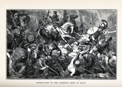 Zerstörung der athenischen Armee in Sizilien von Hermann Vogel