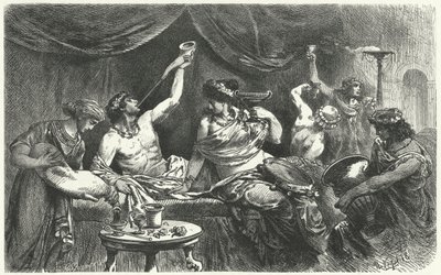 Römisches Bacchanal zur Zeit von Messalina, 1. Jahrhundert von Hermann Vogel