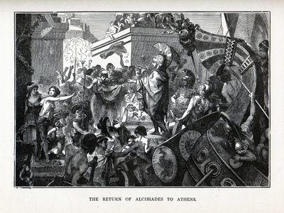 Die Rückkehr des Alkibiades nach Athen, 1882 von Hermann Vogel