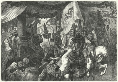 Theoderich der Große, König der Ostgoten, zieht in Rom ein von Hermann Vogel