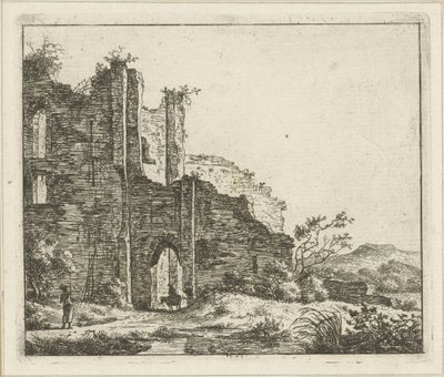 Landschaft mit Ruine von Hermanus Fock
