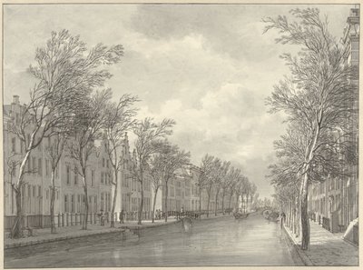 Ansicht des Rapenburg in Leiden von der Groenebrug, 1807 von Hermanus Numan (signed by artist)