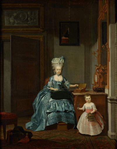 Susanna van Collen geb. Mogge und ihre Tochter, 1776 von Hermanus Numan
