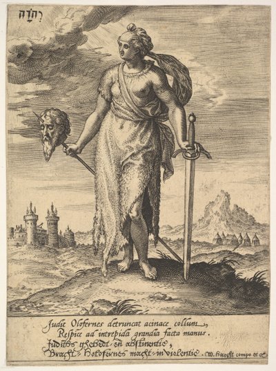 Judith, aus Willem van Haecht, Tyrannorum proemia von Hieronymous Wierix
