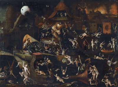 Abstieg in die Hölle von Hieronymus (school of) Bosch