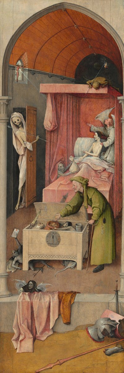 Der Tod und der Geizige, ca. 1485-1490 von Hieronymus Bosch