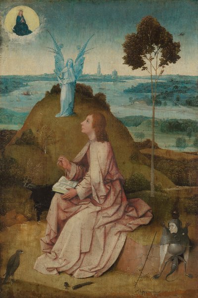 Johannes der Evangelist auf Patmos von Hieronymus Bosch