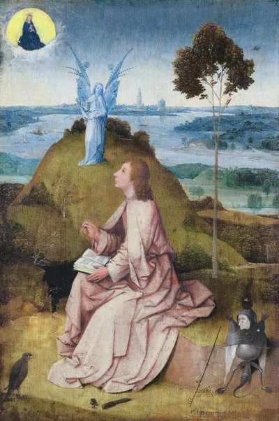 Johannes der Evangelist auf Patmos von Hieronymus Bosch