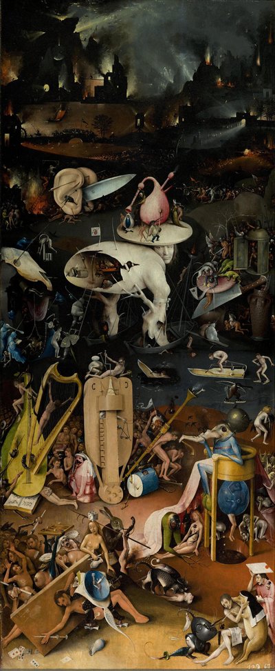 Der Garten der Lüste (rechte Innentafel, Hölle) von Hieronymus Bosch