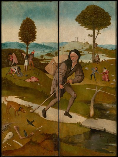 Der Heuwagen-Triptychon, ca. 1516 (Außenansicht) von Hieronymus Bosch