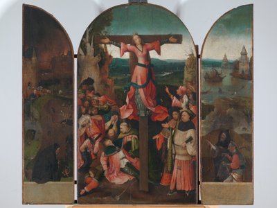 Triptychon des gekreuzigten Märtyrers (Triptychon der hl. Julia), von Joren Anthoniszoon Van Aeken, bekannt als Hieronymus Bosch von Hieronymus Bosch
