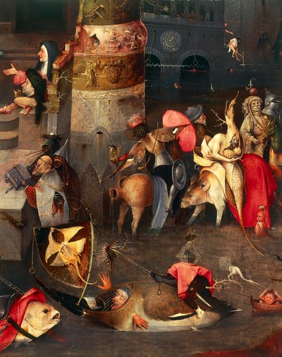 Triptychon der Versuchung des heiligen Antonius (Mittelteil) von Hieronymus Bosch