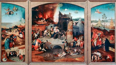 Triptychon der Versuchung des heiligen Antonius, ca. 1480-1516 von Hieronymus Bosch