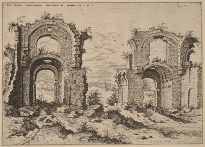 Zweite Ansicht der Bäder des Diokletian von Hieronymus Cock