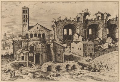Der Tempel des Augustus und der Faustina, der Tempel des Divus Romulus und die Basilika von Konstantin von Hieronymus Cock