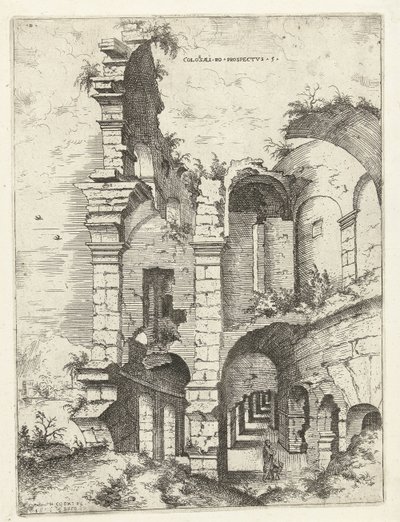 Fünfte Ansicht des Kolosseums in Rom von Hieronymus Cock