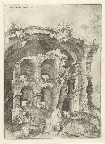 Siebte Ansicht des Kolosseums in Rom von Hieronymus Cock