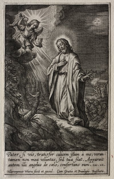 Die Passion: Christus am Ölberg von Hieronymus or Jerome Wierix