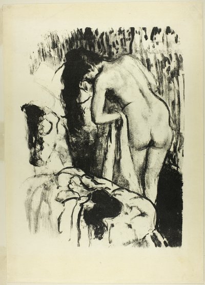Nackte Frau steht und trocknet sich ab von Hilaire Germain Edgar Degas