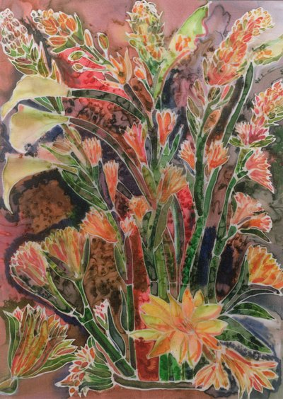 Calla-Lilien mit Tuberosen von Hilary Simon