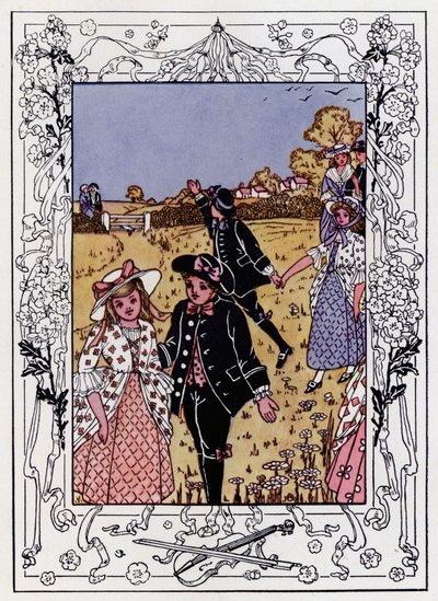 Kommt Mädchen und Jungen (Farblithografie) von Hilda Broughton