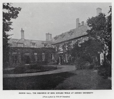 Frewin Hall, Residenz von König Edward VII während seines Studiums an der Universität Oxford von Hills and Saunders