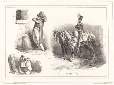 Drei Vignetten von Hippolyte Bellange