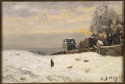 Schnee in Montmartre von Hippolyte Camille Delpy