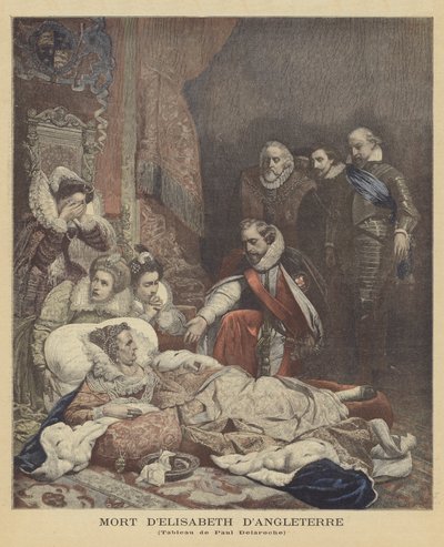 Der Tod von Elisabeth I., Königin von England von Hippolyte Delaroche