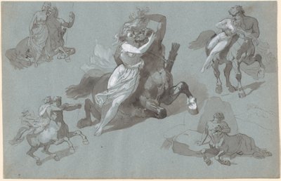 Nessus und Dejanira in vier Posen und der sterbende Nessus von Hippolyte Lalaisse
