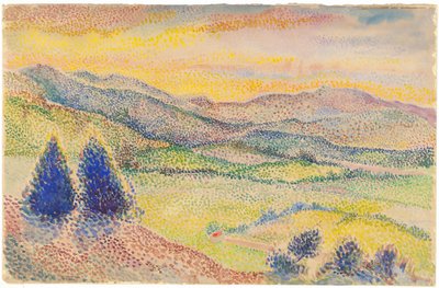 Ein breites Tal bei Sonnenuntergang von Hippolyte Petitjean