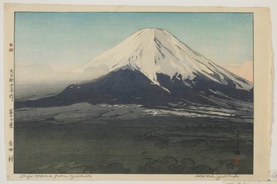 Fuji von Yoshida, aus der Serie, Zehn Ansichten des Berges Fuji, Taisho-Ära von Hiroshi Yoshida