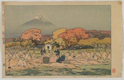 Fujiyama - Herbst, Showa-Ära von Hiroshi Yoshida