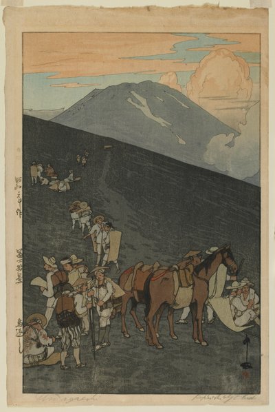 Umagaeshi, aus der Serie, Zehn Ansichten des Berges Fuji, Showa-Ära von Hiroshi Yoshida