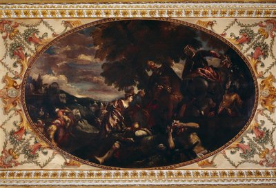 Die Verteidigung von Scutari, Gemälde an der Decke der Galerie des Chiswick House, London von Historic England Staff Photographer