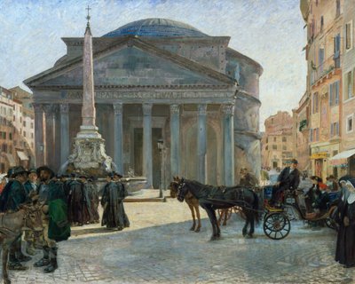 Vom Pantheonplatz in Rom von Hjalmer Eilif Emanuel Peterssen