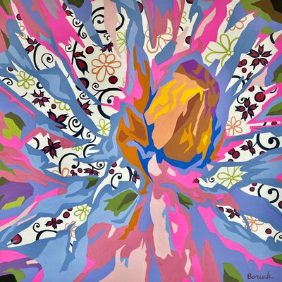 Florales Abstrakt #6, 2023 von Holly Boruck