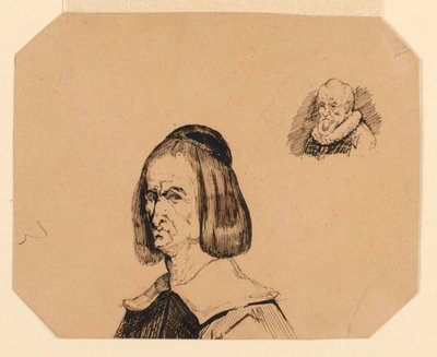 Köpfe von zwei Männern, im Stil von Frans Hals von Homer Dodge Martin