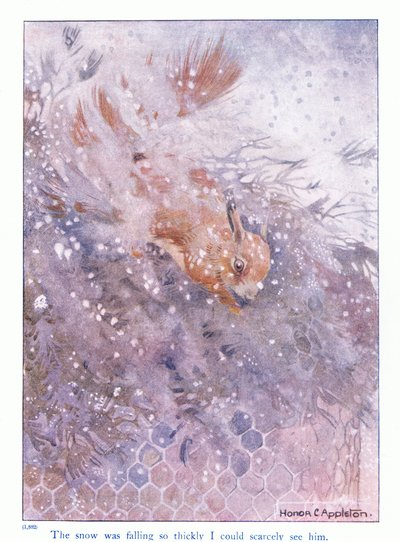 Der Schnee fiel so dicht, dass ich ihn kaum sehen konnte, Illustration aus 
