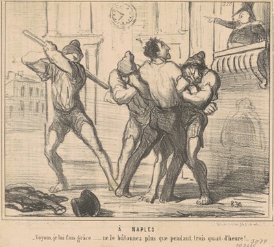 In Neapel: Schauen wir, ich verschone ihn ... von Honoré Daumier