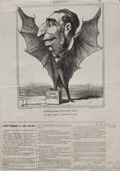Aktualitäten (Nr. 62): Ich bin ein Vogel, sieh meine Flügel.. von Honoré Daumier